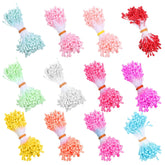 1800Pcs Flower Stamens For Flowers Making Artificial Flower Stamen For Crafts 3Mm Coloured Floral Stamen Assorted 12 Color Double Heads Floral Design Stamens Supplies Diy Wedding Decoration