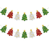 Christmas Decorations - Christmas Tree Banner Garland For Xmas Hanging Decor(Pre-Strung)