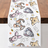 Shower Decorations Pooh Bear Party Tablecloth 72X13 Inch, 1St Birthday Party Supplies For Boys & Girls, Blue Theme Table Cover For Dessert Table, Gender Reveal