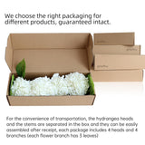 4Pcs 21" Faux White Hydrangeas Artificial Flowers, Real Touch Silk Hydrangea Flowers With Stems For Bridal Wedding Bouquet Party Home Decor