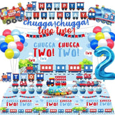 Chugga Chugga Two Two Party Supplies,Train 2Nd Birthday Party Supplies