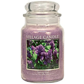 Spring Lilac Large Glass Apothecary Jar, Scented Candle, 21.25 Oz., Purple