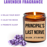 Principal'S Last Nerve Candle - Personalized Gift For Principal - Funny Gift For Principal - Principal Gifts - Birthday Gift For Principal