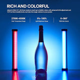 TL30 RGB Tube Light Handheld Full Color LED Video Light Wand 2700K 6500K Bluetooth App Control