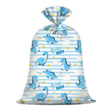 Extra Large Dinosaur Baby Shower Plastic Gift Bags Boys Jumbo Blue Dinosaur Present Gift Bag Dino-Themed Newborn Party Favors Supplies Decorations 56 * 36 Inch