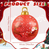 23.6 Inch Giant Inflatable Christmas Ball Santa Claus Elk Inflatable Decorations Pvc Inflatable Ornaments For Christmas