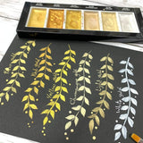 Gansai Tambi 6 Colors, 3 Pack Set, Starry, Pearl, Gem, Watercolor Paint Set, Gold, Silver, Glitter, For Professional, Artist, Made In Japan