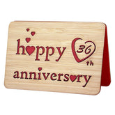 Wooden 36Th Anniversary Card,Handmade Wedding Anniversary Greeting Cards,36Th Anniversary Card For Her,Him,Husband,Wife