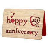 Wooden 36Th Anniversary Card,Handmade Wedding Anniversary Greeting Cards,36Th Anniversary Card For Her,Him,Husband,Wife