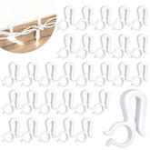 120 Pcs Christmas Light Clips Outdoor Hang Plastic Gutter Hooks Weatherproof Outdoor String Lights Clip Holiday Light Clips For Xmas Decoration (White)