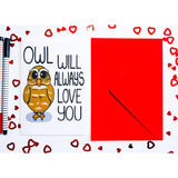 Owl Love Card For Anniversary, Birthday, Valentine'S Day, Cute, Fun Owl Pun Card For Him, Her