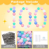 Diy Friendship Bracelet Birthday Banner Garland - 3D Music Fans Birthday Decoration For Birthday, Christmas, Theme Party Supplies, Disco Prom Supplies (Macaron)