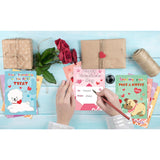 48 Pcs Mini Valentines Cards For Kids Valentine'S Day Classroom Exchange Kids Greeting Cards Children'S Valentine'S Day Dog Greeting Card Assortment Bulk Valentines Cards For Kid Party Favor