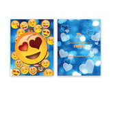 My Scratch Offs - 25 Pack Smiley Face Emoji Valentine Scratch Off Cards, 3x4 Inch Game Cards for Classroom Exchange, White Elephant Gifts & Party Favors for Valentine's Day