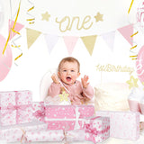 Tissue Paper, 50 Sheets Elephant Pink Tissue Paper For Gift Bags Gift Wrapping, Cute Baby Girl Design Art Gift Wrap For Baby Shower, Birthday, Anniversary, Craft, 19.7X13.8Inch