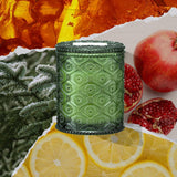 Pine & Pomegranate Candle | Lemon, Pomegranate & Pine | 6 Oz Natural Soy Wax | 40 Hours Clean Burn | Gift-Ready For Hosts, Gatherings | Elegant Home Décor