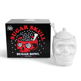 Sugar Skull Sugar Bowl With Bone Spoon - 12 Oz - Spooky Valentines Day Gift, Goth Decor - Witchy, Gothic Tea Set