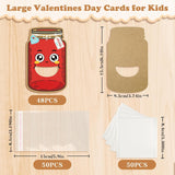 Valentines Day Cards For Kids School - 48 Pack Valentine Day Gift Cards With Treat Bag, Perfect Classroom Exchange Gifts For Kids, Fun & Colorful Designs(Candy Not Included)