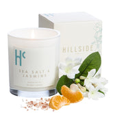 Sea Salt & Jasmine Single Wick Soy Candles, Luxury Scented Candles For Home - Up To 60 Hour Burn Time, Cruelty-Free Soy Wax Blend - Beach Fragrance, Notes Of Jasmine & Sea Salt (9 Oz)