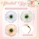 3 Pcs 15.7 Inch Valentine Giant Paper Flowers Artificial Flower Decoration 3D Paper Decorations For Wall Birthday Party Wedding Banquet Background Arrangements Photography Props(White)