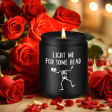 Candle Gifts For Bf, Bf Gifts, I Love You Presents For Him - Situationship, Valentines, Spooky Birthday, Goth, Boo Basket Stuffers, Anniversary Funny Skull Presents For Boyfriend Husband