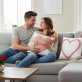 2 Pcs Valentine'S Day Throw Pillow Cover 18X18 Heart Love Embroidered Decorative Pillow Cases Pink Soft Plush Jacquard Square Cushion Cover For Valentine Sofa Couch Bedroom Decor Coupon Gift