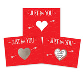 My Scratch Offs - 25 Pack Just For You DIY Valentine Scratch Off Cards with Heart Stickers, 3x4 Inch Love Notes & Coupons for Him, Romantic Gifts for Boyfriend, Girlfriend & Spouse