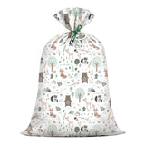 Extra Large Woodland Animal Baby Shower Plastic Gift Bags 56*36 Inch Jumbo Forest Animal Present Gift Bag Baby Girls Boys Newborn Parties Favors Decorations Hello Baby Whimsical Hand Drawn Style