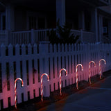 Christmas Candy Cane Lights Outdoor Pathway, 12 Pack 16" Driveway Markers Sidewalk Lights, Pathway Lights With 72 Incandescent Bulb Lighted Candy Canes Christmas Lights Outdoor Decorations Yard