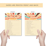 Baby Shower Games And Activites, Here Comes The Son Baby Shower Games, 50 Pack Printed Front And Back (Guest Quest, Who Knows Mommy Best)
