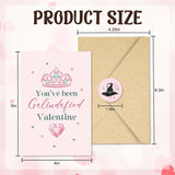 24 Pack Witchy Valentine'S Day Cards For Girls Boys, 6 Designs Wicked Valentines Cards With Envelopes, Magical Galentine'S Day Gift For Best Friends, 4X6In