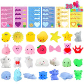 28Pcs Valentines Day Cards For Kids School, Valentine Day Gifts For Kids Classroom Filled With Kawaii Mochi Squishy, Exchange Gifts For Kids, Valentine Greeting Card, Game Prize, Valentine Party Favor