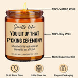 Funny Scented Candle, Wedding Officiant Gifts For Wedding Day, Officiant Proposal Gifts - Thank You Presents For Best Officiant - 9 Oz