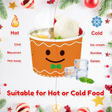 100 Pieces Christmas Party Snack Cups Xmas Disposable Ice Cream Cups Merry Christmas Disposable Paper Dessert Soup Bowls For Hot Or Cold Food, Christmas Party Decorations Supplies, 8 Oz