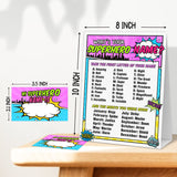 What'S Your Superhero Name - Birthday Party Game - 1 Game Sign And 30 Sticker Set - Birthday Party Holiday Activity Celebration Supplies For Kids And Teens - Game-007