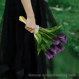 Artificial/Fake/Faux Flowers - Tulip Purple 8Pcs For Wedding, Home, Party, Restaurant