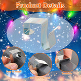 100 Pcs Gutter Clips For Hanging Outdoor Lights, Metal Christmas Light Clip For Outside String Lights, Weatherproof Gutter Hooks For Xmas Halloween Seasonal Rope Shingle Roof Holiday Decor