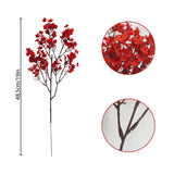 6 Pcs Babys Breath Artificial Flowers Bulk Silk Red Faux Flowers Real Touch Gypsophila Bouquet For Christmas Halloween Home Wedding Decoration