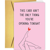 Funny Valentine'S Day Card For Boyfriend Husband, Naughty Birthday Card For Men, Humorous Anniversary Card For Him, Sweet Vday Gift Card