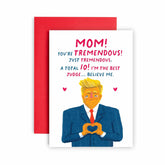 Mom Birthday Card For Mother'S Day Funny Donald Trump Amazing Mom (Tremendous)