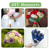 20 Pcs 1/4 Inches Stem Covers For Diy Bouquets 12 Inch Artificial Flower Stem Covers For Diy Wedding Centerpiece Bouquet (Yellow Green)
