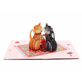 Love Cats Valentines Day 3D Greeting Pop Up Card, Happy Cat Birthday Card, Anniversary, Thinking Of You, Just Because, Congratulations, Mother'S Day - Kitten, Funny, Cute - For Cat Lover, Wife,