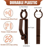 Large C7 C9 Christmas Light Clip Outdoor Holiday Light Clips For Gutters And Shingles Outdoor Hang Gutter Hooks Weatherproof For Christmas Decoration(Coffee,120 Pcs)