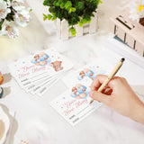 Blue Balloons Bear Baby Shower Game Cards With Box, Guess How Many, Baby Shower Game With Box And 50 Guessing Cards, Baby Shower Decorations For Boy And Girl