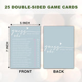 Guess Who Game Cards For Baby Shower Games, Minimalism Baby Gender Reveal Party Game, Pregnant Celebration Decoration Supplies(5"X7")-Game-A01