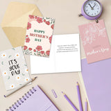 Funny 24 Mother'S Day Cards Set With Heartfelt Wishes, 8 Assorted Designs Of Floral Mothers Day Cards, Boxed Mother'S Day Wishes Cards For Friends Family, 4 * 6In