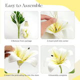 11Heads Artificial Lily Flowers,Long Stem Faux Flowers With Buds,Tiger Lily Artificial Flowers For Home Hotel Flower Arrangement Party Decor