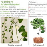 Vines With Lights Battery Operated, 20 Led 6.56Ft Fairy Lights Leaves With Timer, Ivy Vines String Lights For Bedroom,Cl