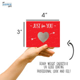 My Scratch Offs - 25 Pack Just For You DIY Valentine Scratch Off Cards with Heart Stickers, 3x4 Inch Love Notes & Coupons for Him, Romantic Gifts for Boyfriend, Girlfriend & Spouse