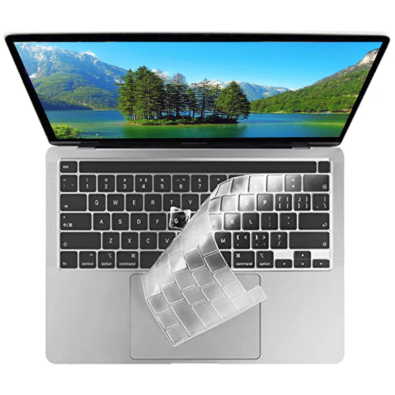 Clear Tpu Keyboard Cover For 2022 Macbook Pro 13" M2 Chip(2022)/M1 Chip (2020)
